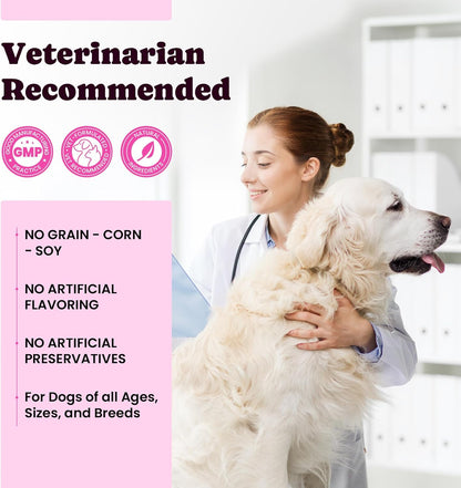 Premium Collagen for Dogs & Cats – 5 Types of Grass-Fed Collagen (I, II, III, V & X), Fast Allergy & Itch Relief Dog Colágeno with MSM, Biotin & Hyaluronic Acid – Supports Healthy Skin & Joints –120ml
