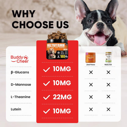 Dog Multivitamin Soft Chews – 10-in-1 Complete Wellness for Joints, Skin & Digestion