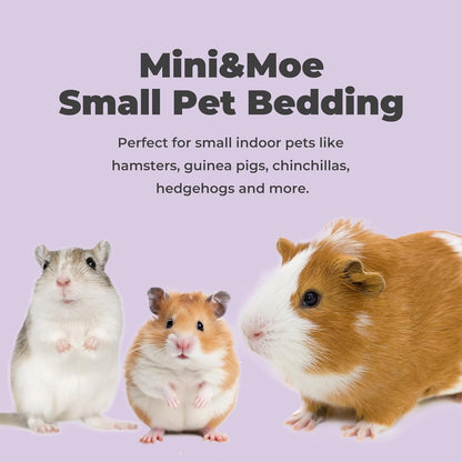 mini&moe Hamster Bedding 50L: Dust-Free and Odor Control Moisture Absorbent Natural Paper Small Pet Bedding - for Guinea Pigs, Hamsters, Chinchilla,Rabbits,Rat,Ferret, and Gerbil, 50 Liters