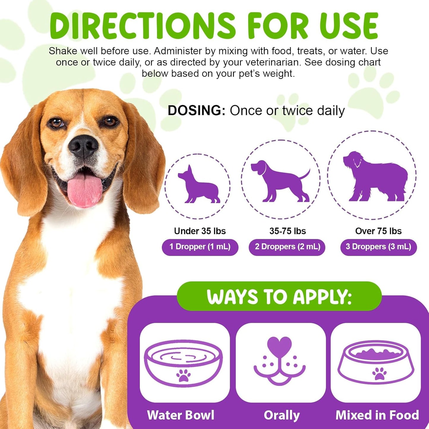 Dog Multivitamin Drops, 15 in 1 Multivitamin Liquid for Dog with Vitamin C-20 Mg, Vitamin D-100 Iu & B1-3,Dog Health Supplements for Skin Care, Joints & HIPS,Gut