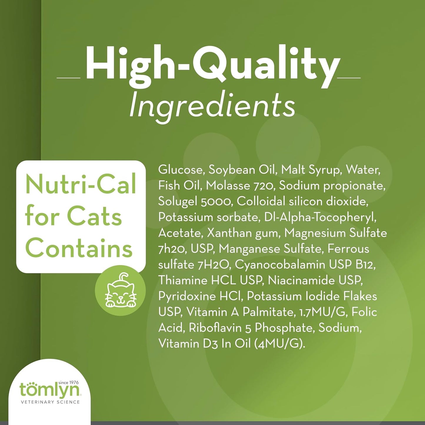 Tomlyn High Calorie Nutritional Gel for Cats, (Nutri-Cal) 4.25 oz