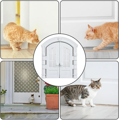 No-Flap Pet Door - Cat Dog Door, Exterior Access | Fits Laundry Room Bathroom Bedroom Basement Durable Safe Easy Install Weather Resistant Convenient Pet Supplies Secure Indoor Outdoor Entry