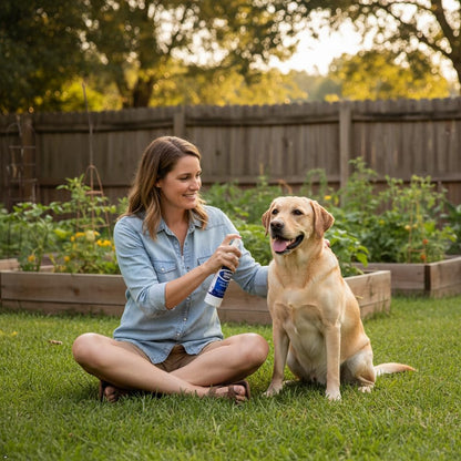 Flea & Tick Spray 8oz – All-Natural Citrus Oil Formula – Safe for Dogs, Cats, Puppies & Kittens – Protects Against Fleas, Ticks, Mosquitoes & Mites – Made in USA