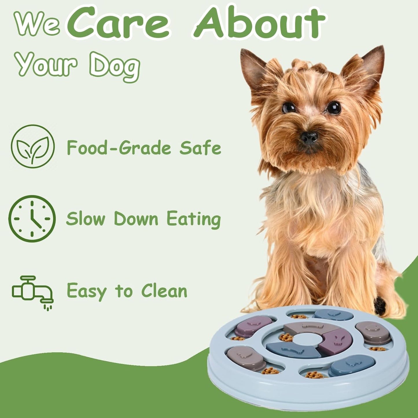 Lick Mat For Dogs,Dog Puzzle Toy,Stimulating Dog Toys,Puppy Slow Feeder Enrichment Toys,Stimulation Puzzles Food Bowl for Large Pet Treat Mat Mental Interactive Feeding Bowls Small Puppies Feeders