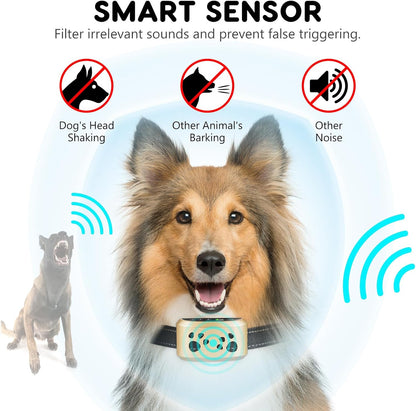 Dog Bark Collar, Svtrat Smart Bark Collar for Small Medium Large Dogs Anti Bark Collars with 4 Training Modes and 7 Level Sensitivity, Barking Collar