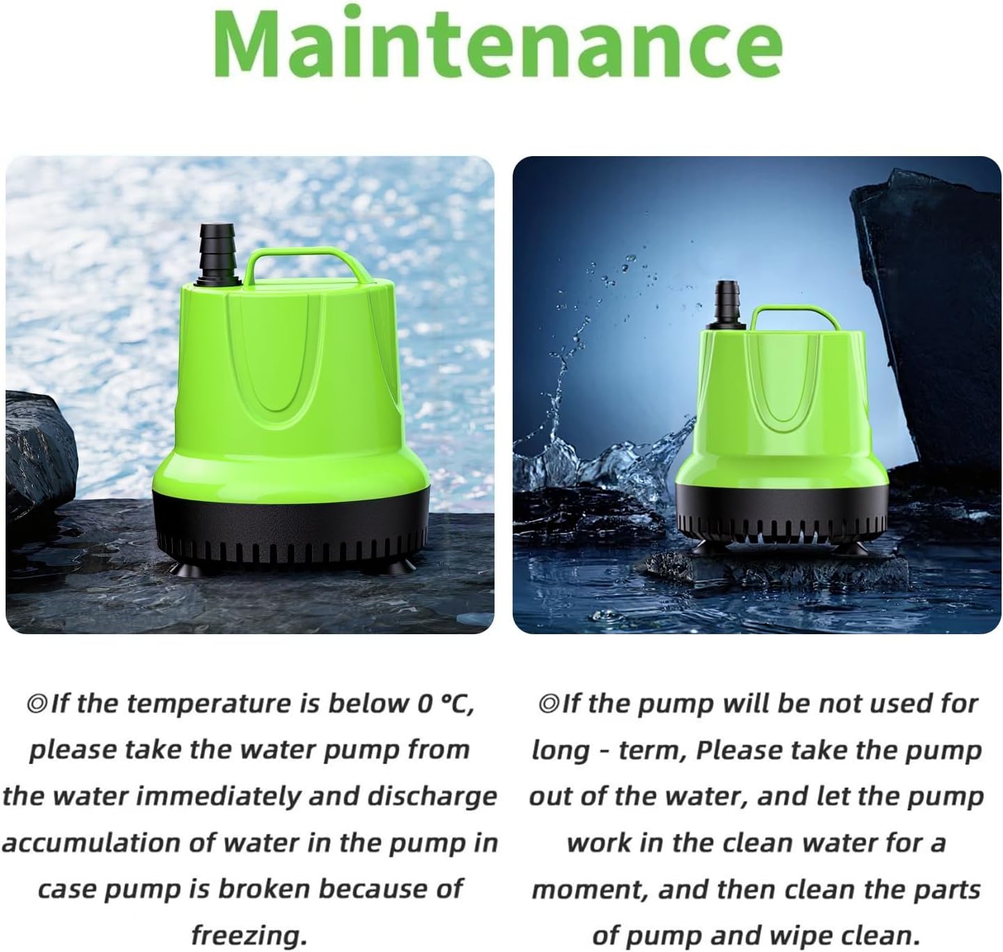 FREESEA Fountain Submersible Water Pump: 660GPH 40W Small Sump Pump - Pond Pump for Outdoor Hydroponic Statuary Waterfall Aquarium Fish Tank