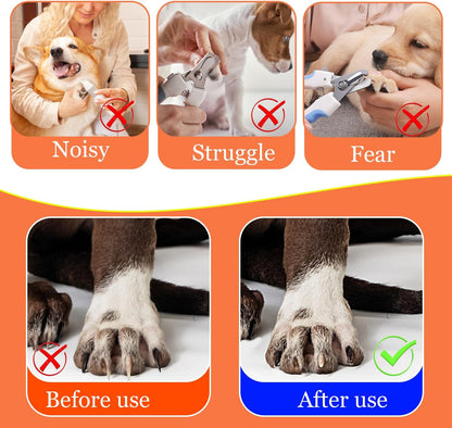 Dog Nail File,cat Nail File,pet Nail Trimmer Tool More Convenient,7Pcs Professional Nail Grooming Tool（Wood ，7.8inch,Black）