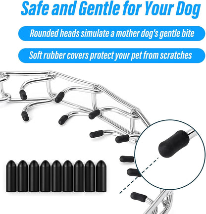 Adjustable Prong Collar for Large Dogs – Durable Metal Dog Collar with Quick Release Buckle, No-Pull Training Pinch Collar for Medium and Large Breeds (L, 20"-21.6")