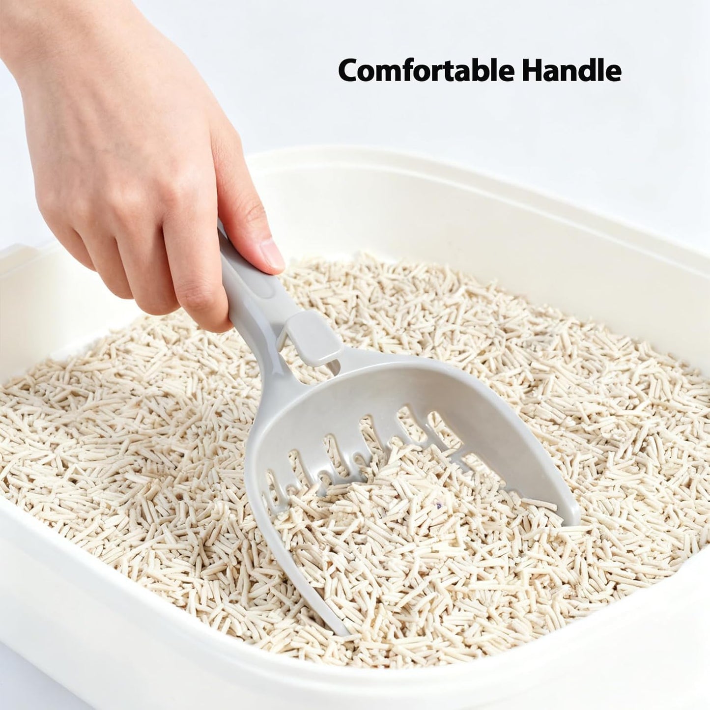 Stainless Steel Cat Litter Box with Cat Litter Scoop,Metal Kitty Litter Pan,Kitty Shallow Litter Box for Small Animals Cats Kitty,Rabbits Toilet,Easy to Clean,Non Stick