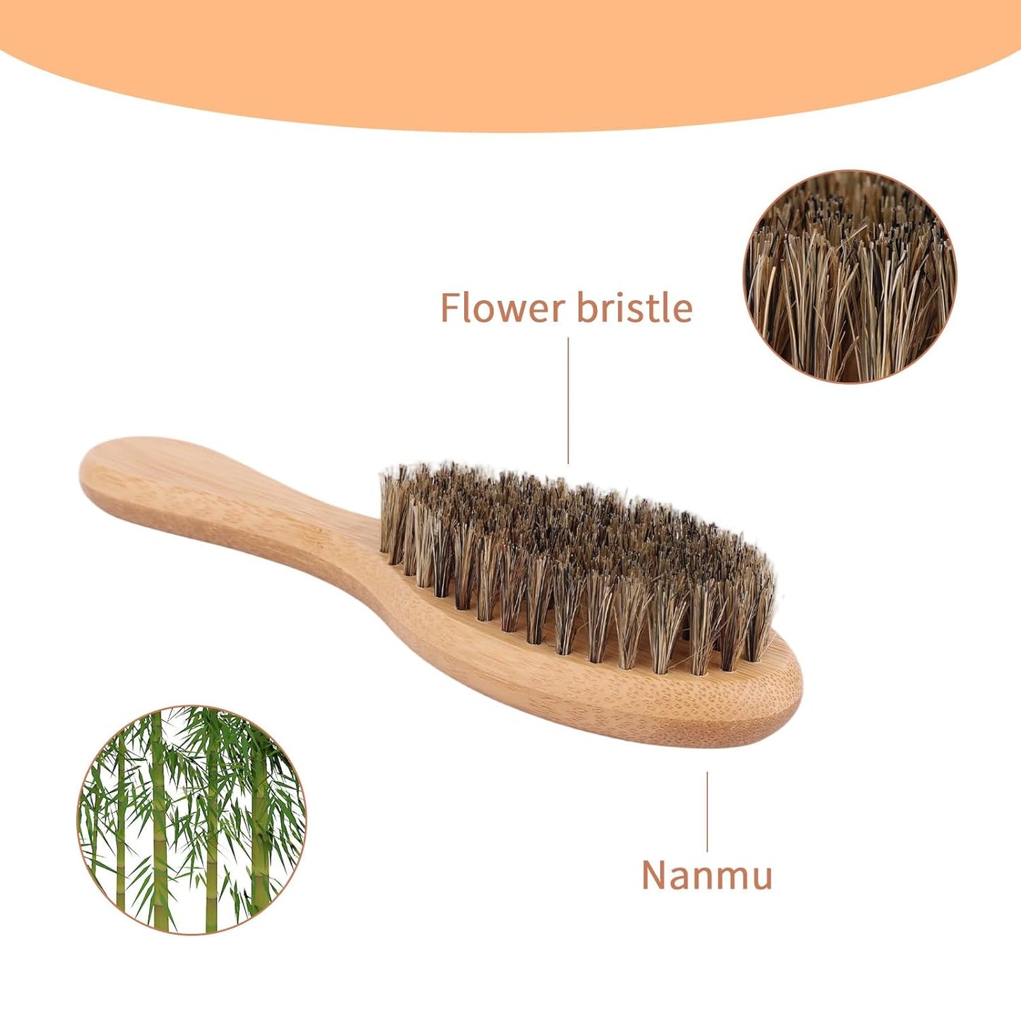 Soft Bristle Dog Cat Brush for Shedding, Boar Bristle Pet Grooming Brush with Wood Handle Gentle Massage Tool for Short Long Haired Dogs Cats Kittens Grooming Supplies