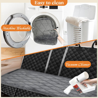 Petskd Non-Slip Dog Bed for Car Back Seat Cover, Soft Pet Mat fits Backseat Extenders, Portable and Easy Clean Dog Mats for Trucks, SUVs, Couch, Camping(Grey)