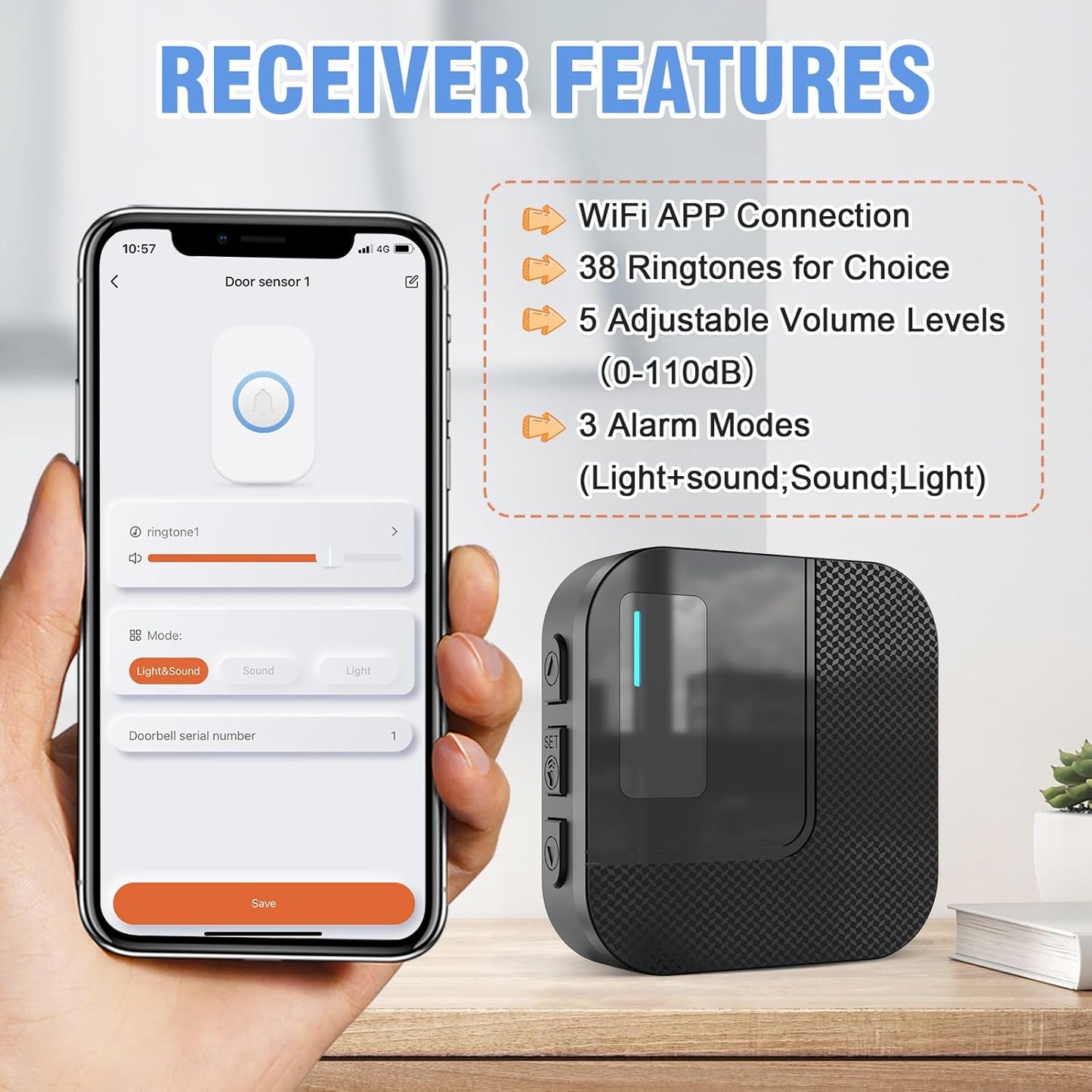 ChunHee WiFi Smart Dog Door Bell for Potty Training to Go Outside–Wireless Doggy Doorbell with Tuya Phone Notification–Waterproof Touch Button and Adjustable Volume, Multi-User Alerts(2 Dog Buttons)