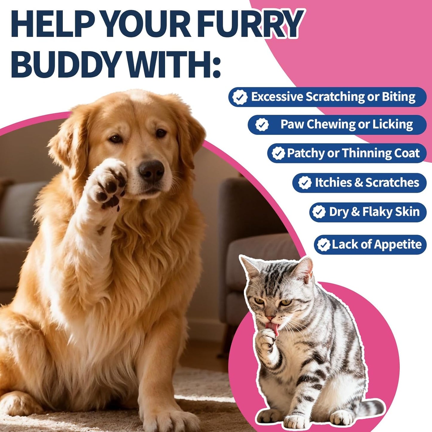 Flea & Tick Prevention for Dog and Cat, 500 Crunchy & Creamy Flea Chews+ Flea & Tick Support Drops - Skin & Coat Support - Fleas & Tick Supplement for Dogs Cats Kittens