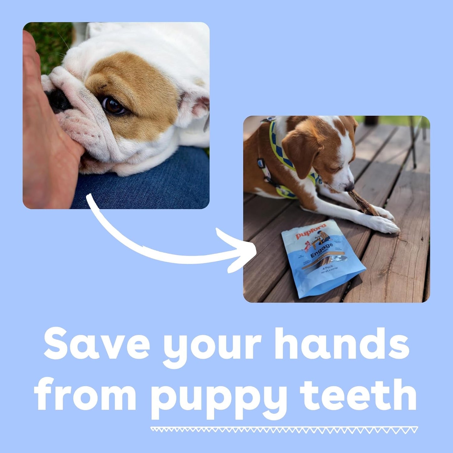 Pupford Thick Bully Sticks for Dogs & Puppies, Smoked for Improved Smell, Natural, Long-Lasting, Single Ingredient Chews for Small & Medium Breeds (6", 20 Count)