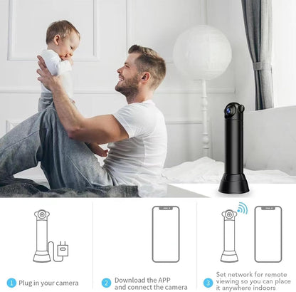 1080P Camera, Indoor Security Night Vision WiFi Camera with Motion Detection and 2 Way Talk Alarm System for Home and Pet Monitoring