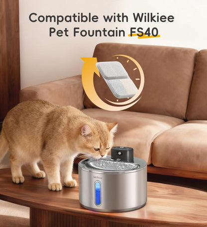 5 Pack Filters Replacement Filters for FS40 with 5 Pump Filter, 6 Layer Filters, Pet Drinking Fountain for 135 fl oz/4L FS40