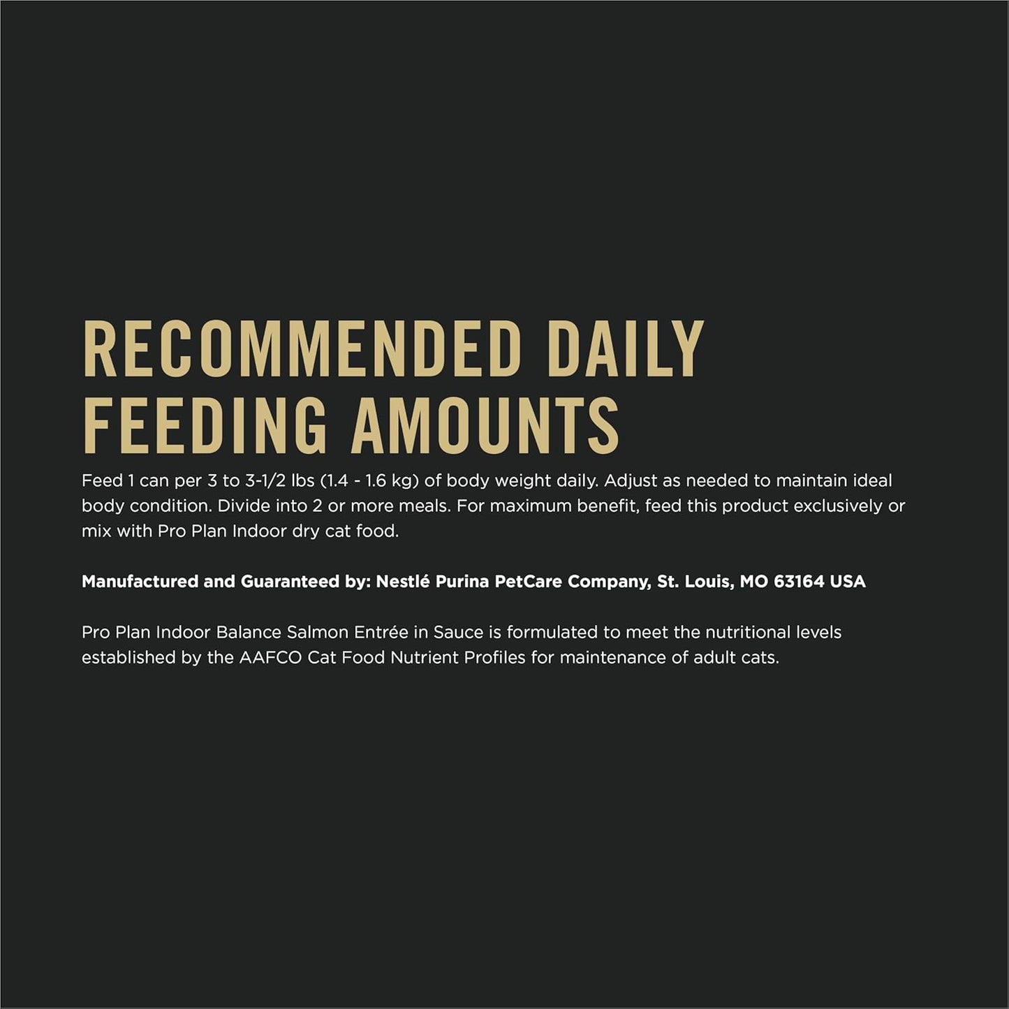 Purina Pro Plan Indoor Cat Food Indoor Balance Grilled Salmon Entree in Sauce - (Pack of 24) 3 oz. Pull-Top Cans