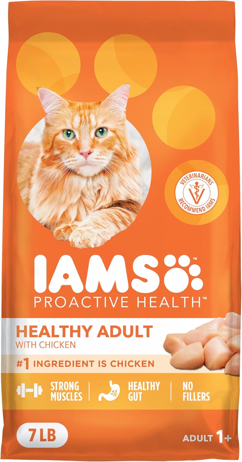 IAMS Proactive Health Adult Healthy Dry Cat Food with Chicken, 7 lb. Bag
