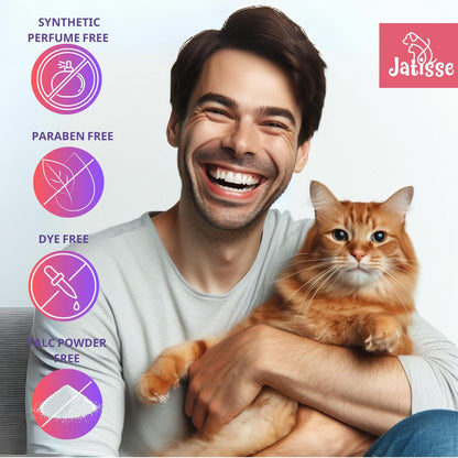 Cat Dry Shampoo Powder with Lavender and Rosemary and Enzymatic Pet Toothpaste | Cat Tooth Brushing Kit | Cat & Dog Dental Care