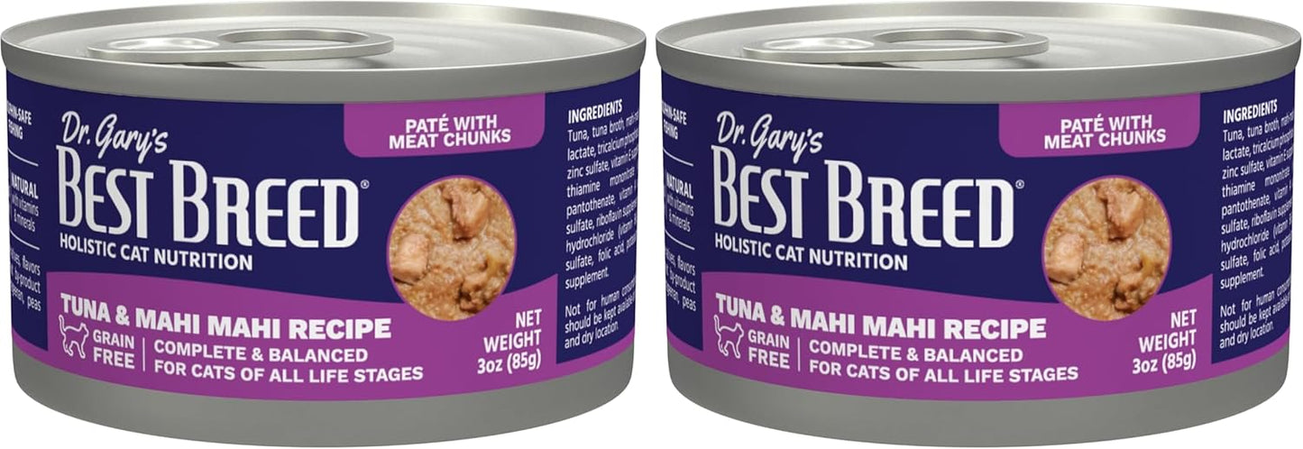 Best Breed Dr. Gary's Tuna & Mahi Mahi Canned Food for Cats - 24 x 3 oz. (Pack of 2)