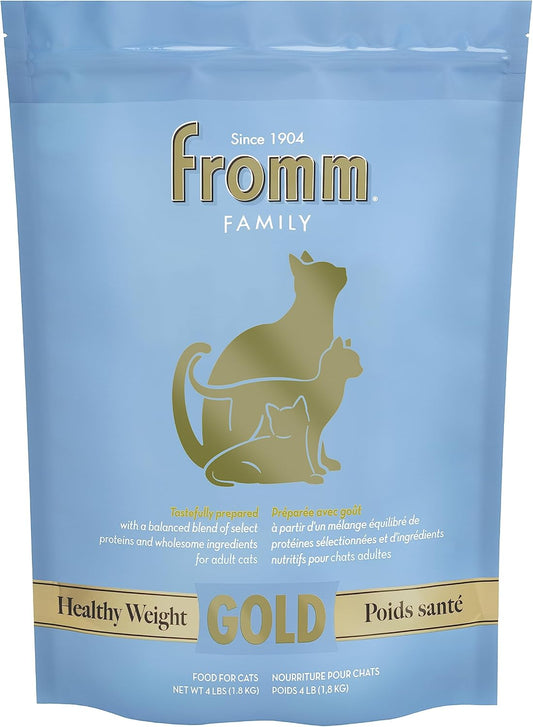 Fromm Healthy Weight Gold Dry Cat Food - Weight Management Cat Food for Adult & Senior Cats - Chicken Recipe - 4 lb