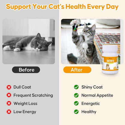 De-wormax Digestive Health Tablets for Cats and Kittens, Gentle Formula, Supports Intestinal Comfort & Wellness, Easy to Feed, Developed with Veterinary Insight