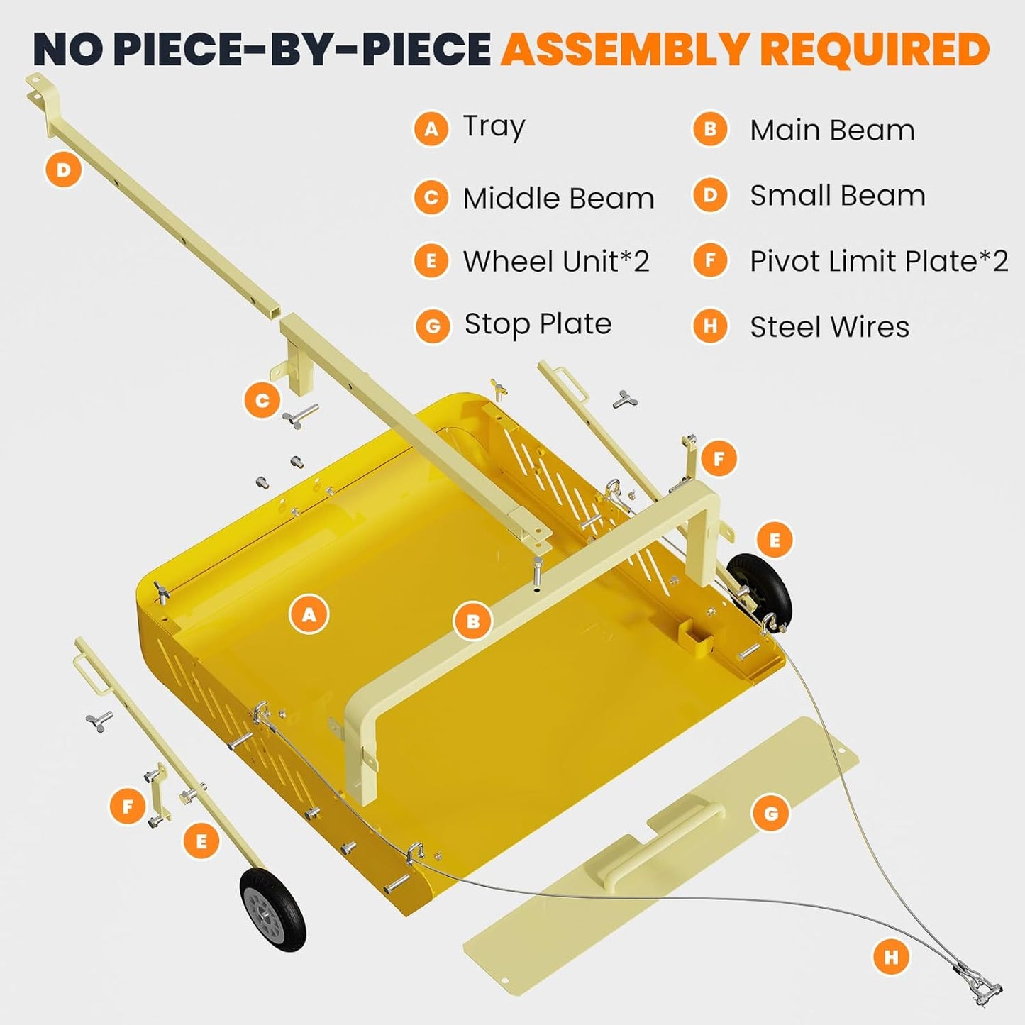 2-in-1 Horse Paddock Cleaner & Tow-Behind Trailer, Heavy Duty Manure Fork & Scoop, Efficient Yard Sweeper for Horse Manure, Drag Collector for Pasture/Yard Easy Cleanup