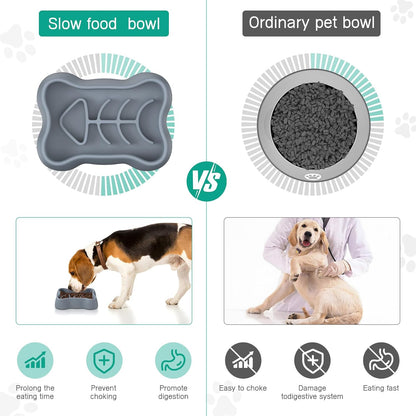 ORIA Slow Feeder Dog Bowls, Silicone Dog Slow Feeder, Anti-Choking Puzzle Dog Food Bowls, Interactive Dog Feeding Bowls with Non Slip Base, Machine Washable, for Small Medium Large Breed