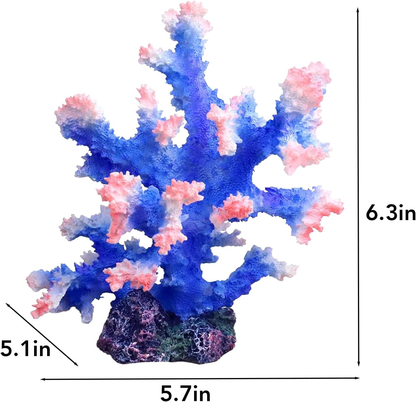 Polyresin Coral Ornament for Fish Tank Decorations,Aquarium Landscape Decor - Safe for Saltwater & Freshwater