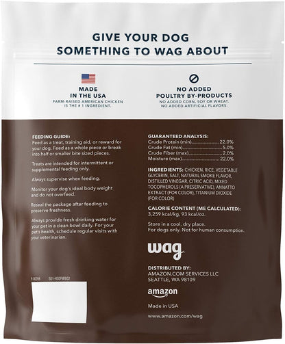 Amazon Brand - Wag Dog Treats, Chicken and Waffle Bites, 12 oz Resealable Pack of 1