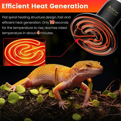 Ceramic Reptile Heat Lamp 150W Ceramic Heat Emitter E26 No Light Night Heat Bulb for Reptile Terrarium Tank Lizards Snakes Hedgehogs Turtles Cats Dogs Chicken（2 Pack）