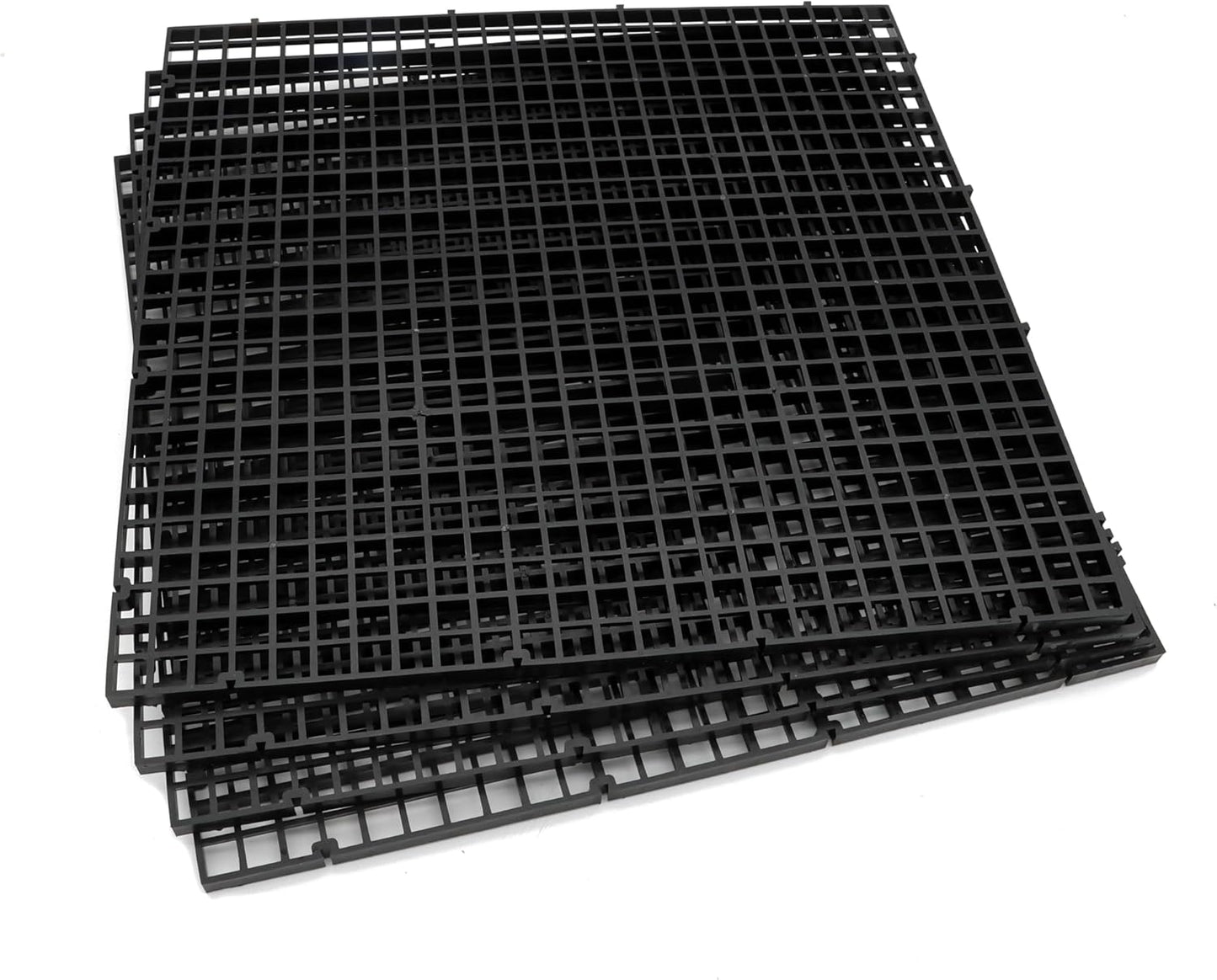 Hipanda Aquarium Hood Fish Tank top Cover, Terrarium lid Plastic Grid with 4-Piece Set Corner Protectors. Prevents Jumping (Fit 8MM/0.3inch Glass Black)