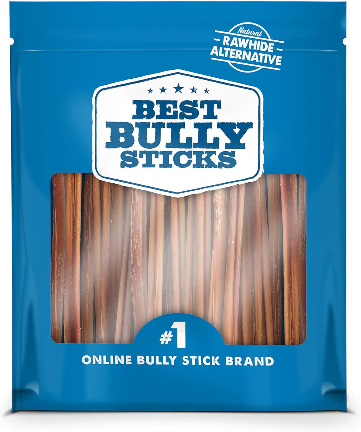 Best Bully Sticks 6 Inch Thin Bully Sticks - 24 Count (Pack of 1) - Natural, Easily Digestible, 100% Grass-Fed, Grain and Rawhide Free
