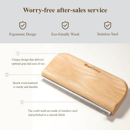 Undercoat Rake Dog Brush Dematting Comb cat shedding tool Dematting Tool Pet Brush Efficiently Detangle and Groom Coats for Large Medium Small Dogs and Cats Comb for Grooming Premium (L 5.31 inch)