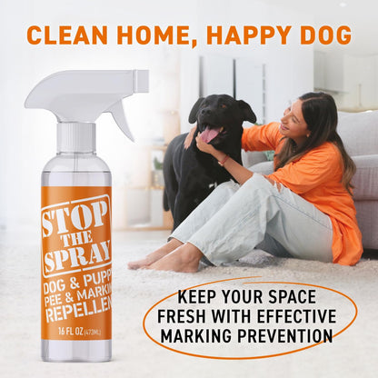 EBPP Stop the Spray - Dog & Puppy Pee Marking Repellent - Pet Training Spray - Puppy Potty Training Spray for Dogs - Dog Pee Stopper - Pee Deterrent for Dogs - No Marking Spray for Dogs Indoor 16oz