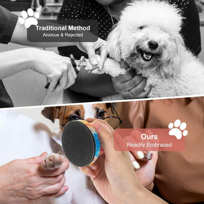 Dog Nail File with 6Pcs Replaceable Filing Disc, Dog Scratch Board for Safe and Easy Nail Care, Dog Nail Scratch Board Ensures Smooth and Healthy Nails for Dogs and Cats (Colorful)