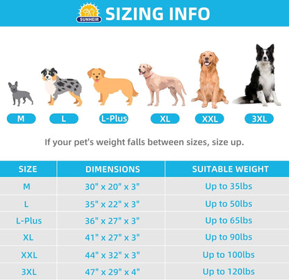 Sunheir Orthopedic Dog Bed for Large Dogs - Big Waterproof Dog Crate Bed with Removable Washable Cover, Egg Crate Foam Support, Anti-Slip Bottom, Deluxe Plush Pet Bed Mat (Grey)