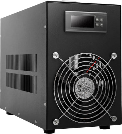 60L/15.85Gal Aquarium Chiller, 200W 110V Water Inline Chiller Cooling Machine with Temperature Probe Line, Fish Tank Cooler for Axolotl Coral Jellyfish