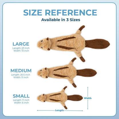 Best Pet Supplies 2-in-1 Stuffless Squeaky Dog Toys with Soft, Durable Fabric for Small, Medium, and Large Pets, No Stuffing for Indoor Play, Holds a Plastic Bottle - Monkey, Squirrel, Large