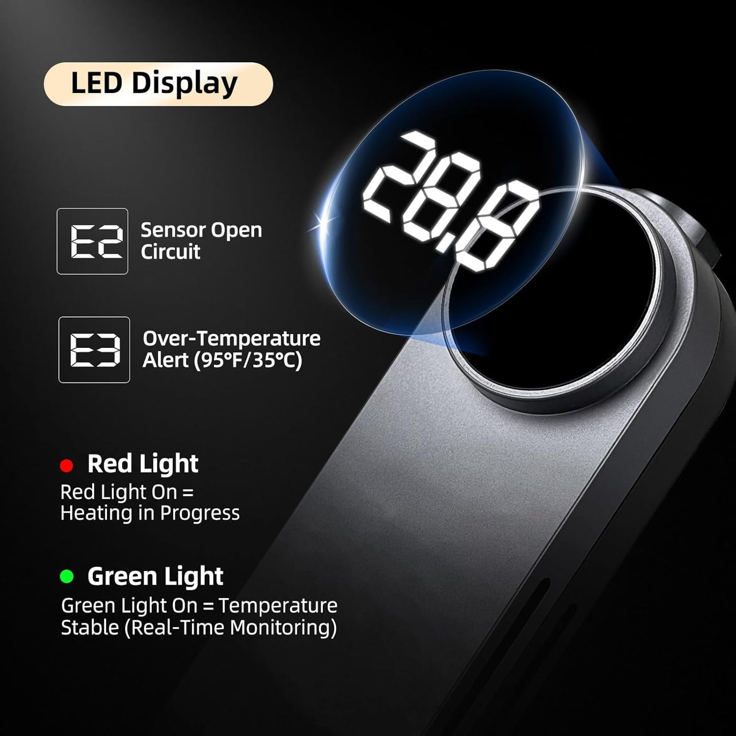 50W Mini Heater for 5-10 Gallon Tanks + 6-in-1 Fish Tank Cleaning Kit – Submersible Heater with Digital Display & External Controller, Algae Scraper, Gravel Rake, Net, and Rotating Brush for Betta, Sh