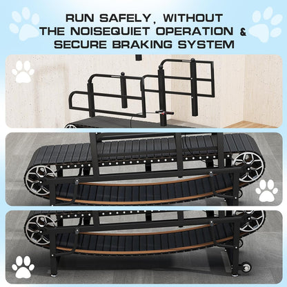 Dog Treadmill for Large/Medium Dogs, Dog Running Machine Exercise Equipment with Brakes and Slope Adjustment for Large&Medium Dog