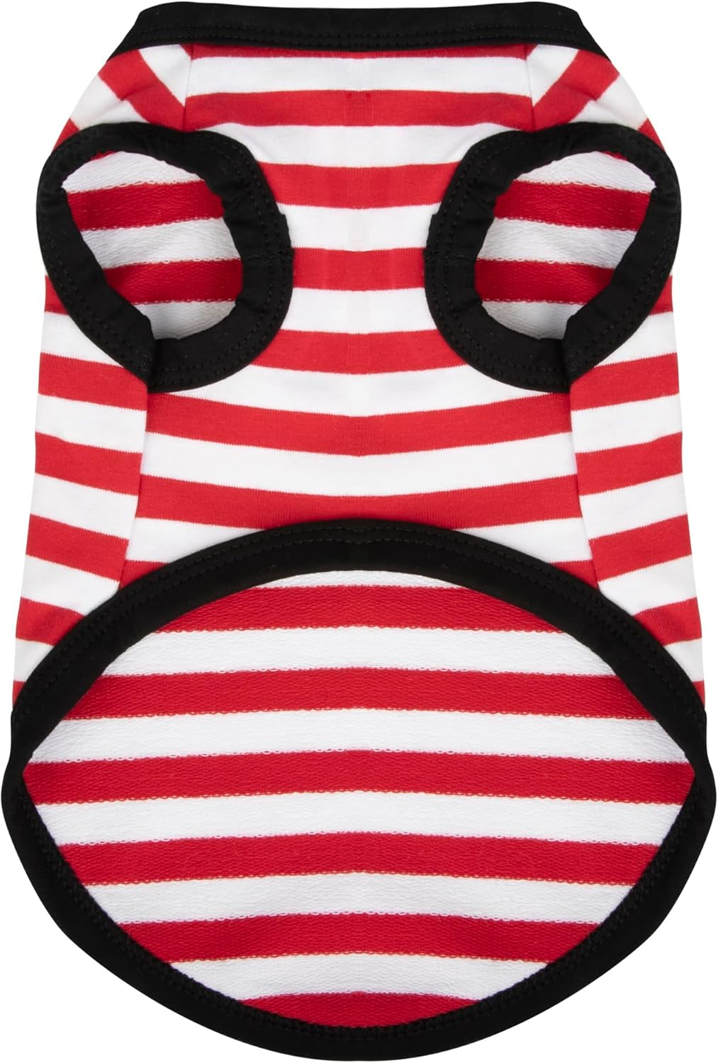 Paiaite Dog Striped Sleeveless Tank Top - Colorful Cotton Pet Apparel for Small & Medium Dogs in Happy Red