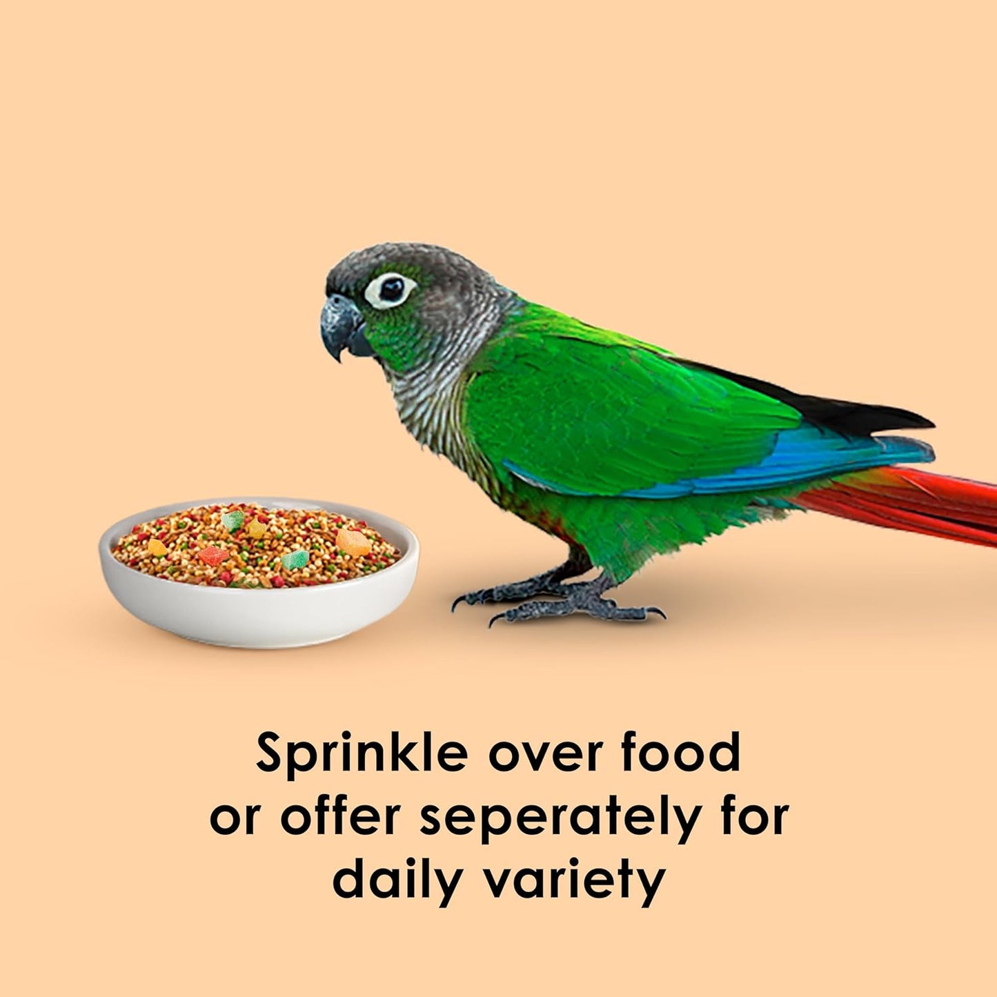 Kaytee Fiesta Healthy Toppings Papaya Bits For All Pet Birds, 2.5-Oz Bag