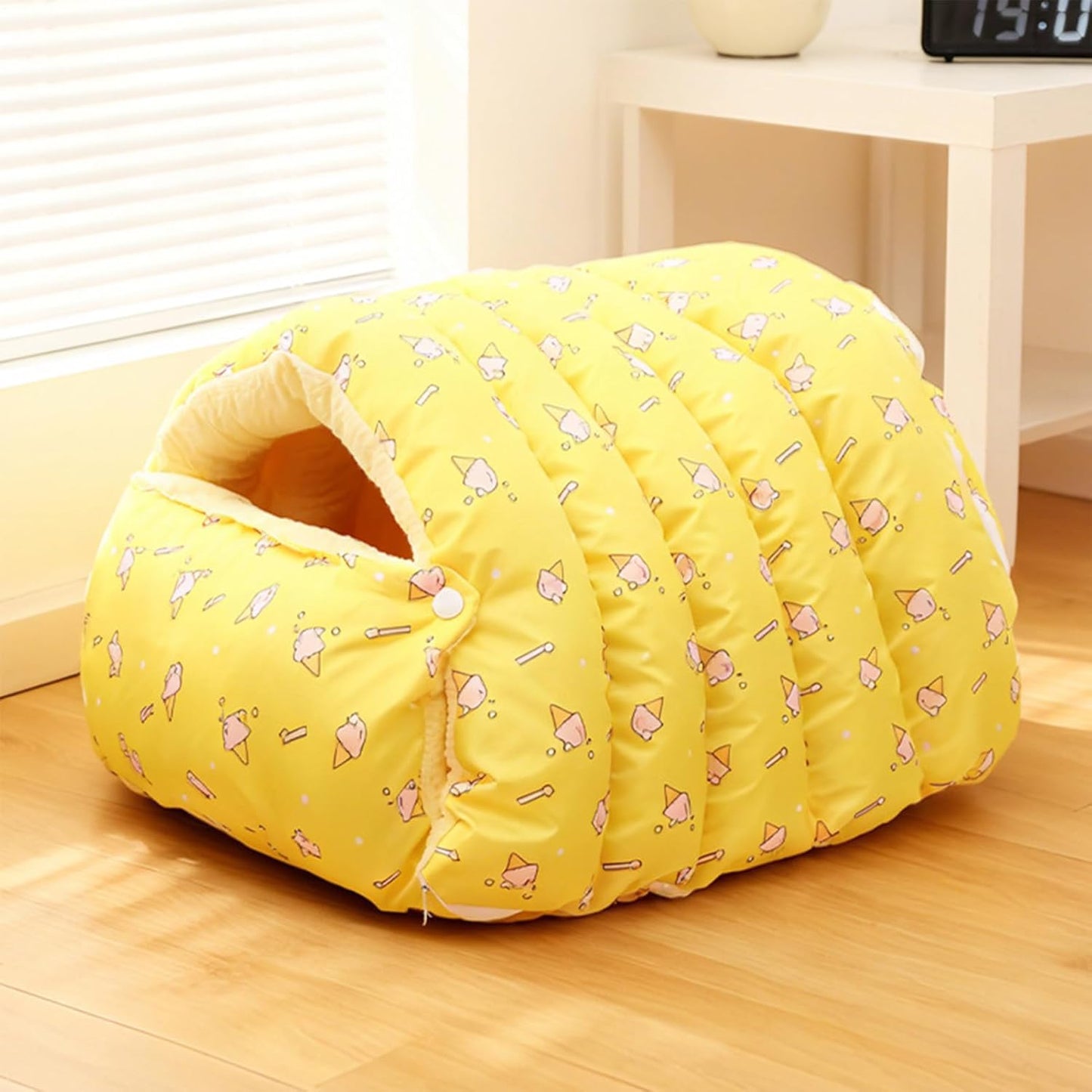 Cat Bed, Removable Warm Soft House, Semi Enclosed Washable Cat Sleeping, and Sturdy Design, Provides Comfort and Warmth, Pet Bed, Small Dog Kitten Home Travel Bedroom Living Room