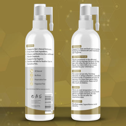 NOVEHA 1 Pet Wipes (150 ct) + Dog Wound Therapy Spray 8 oz | Skin & Hygiene Care Kit for Dogs & Cats