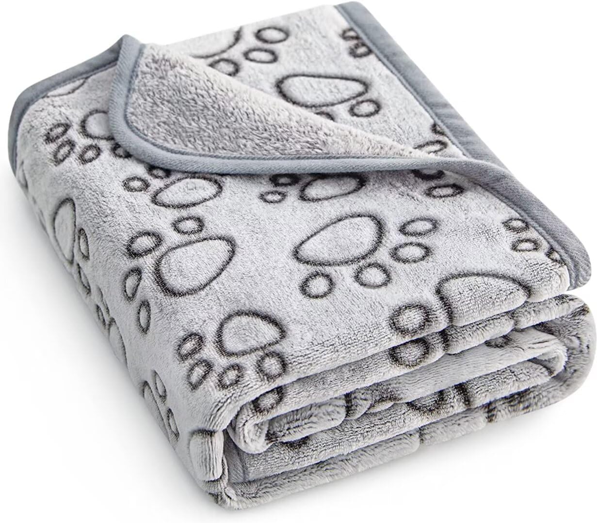 Stuffed® Premium Soft Dog Blanket Washable, 40"x32" Cat Blanket for Indoor Cats Large Medium Small Dog Puppy Essentials (Grey)
