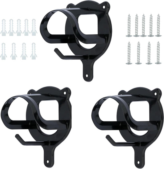 3 Counts Horse Bridle Rack,Heavy Duty Metal Wall Mount Bridle Hooks with Tubes and Screws for Horse Tack Storage Halter Hanger in Barn Stable Tack Room Supplies