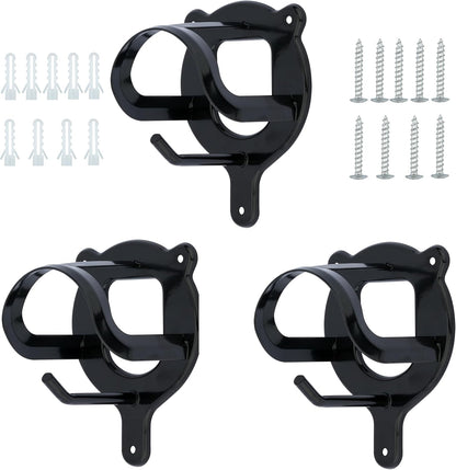 3 Counts Horse Bridle Rack,Heavy Duty Metal Wall Mount Bridle Hooks with Tubes and Screws for Horse Tack Storage Halter Hanger in Barn Stable Tack Room Supplies