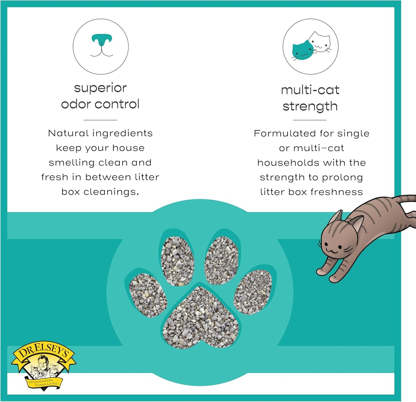Dr. Elsey's R&R Stress-Reducing Clumping Clay Cat Litter 18 lb. Bag