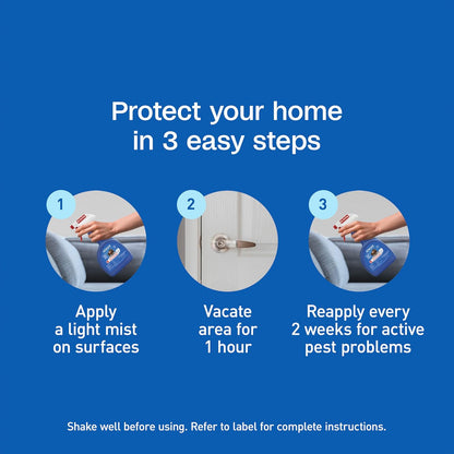 ADAMS Flea & Tick Home Spray, Kills Fleas, Flea Eggs, Flea Larvae, Bed Bugs, Ticks, Ants (Except Carpenter, Harvester, Pharaoh & Fire Ants), Cockroaches, Spiders, & Mosquitoes In The Home, 24 Fl Oz